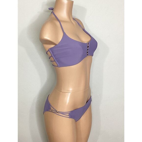 New. PilyQ’s Amethyst Braided Bikini set. D-top/S-bottom. D-top/L-bottom - Picture 6 of 9